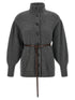 Brunello Cucinelli Belted Cardigan Gray