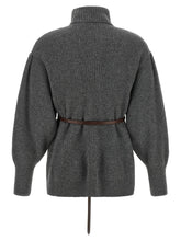 Brunello Cucinelli Belted Cardigan Gray