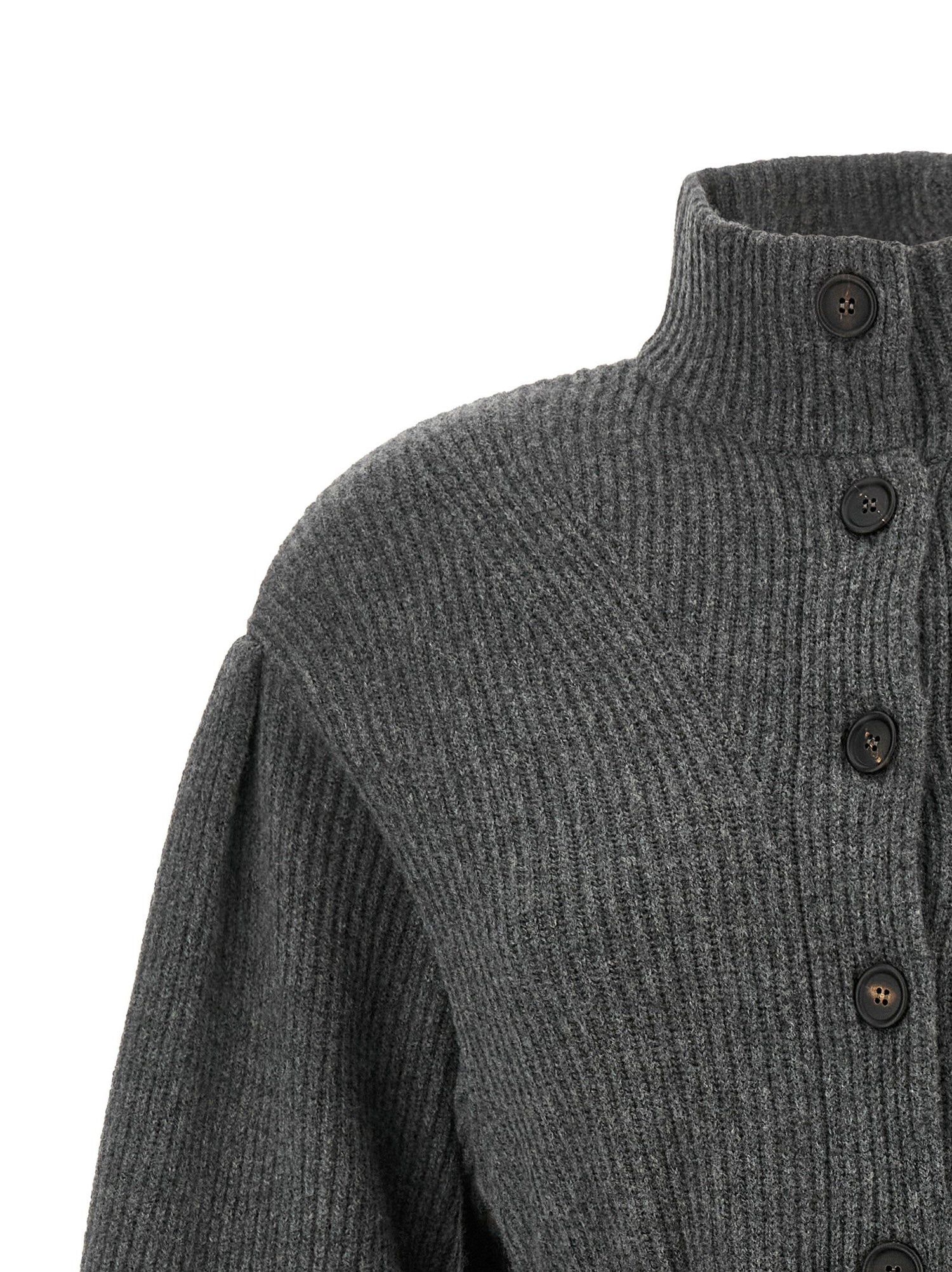 Brunello Cucinelli Belted Cardigan Gray