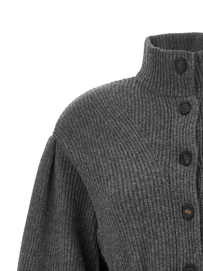 Brunello Cucinelli Belted Cardigan Gray