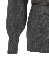 Brunello Cucinelli Belted Cardigan Gray