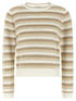 Brunello Cucinelli Striped Cotton Sweater Beige