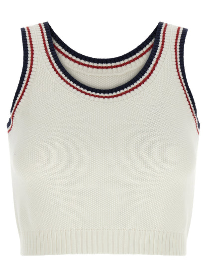 Brunello Cucinelli Crop Top - Active Line White