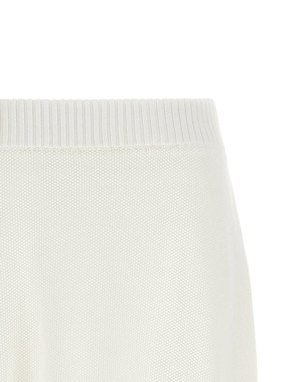Brunello Cucinelli Piquet-effect Skirt - Active Line White