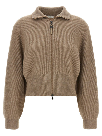 Brunello Cucinelli Sparkling Cardigan Brown