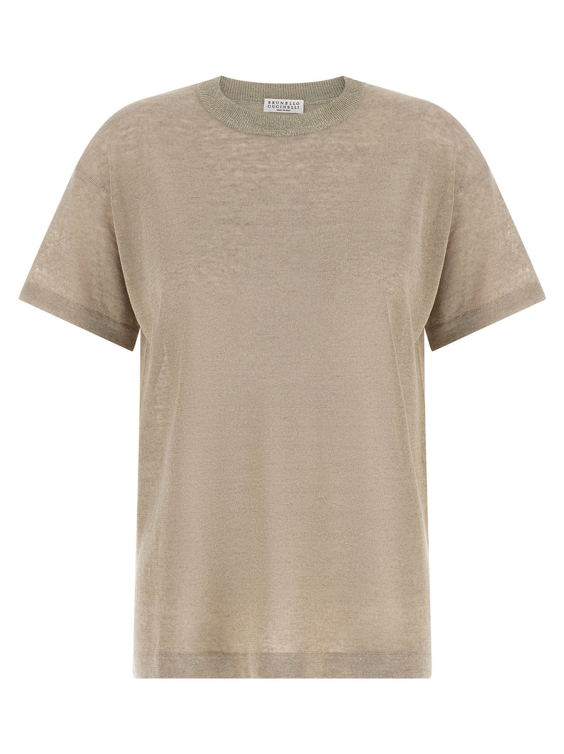 Brunello Cucinelli Dazzling Collar Sweater Beige