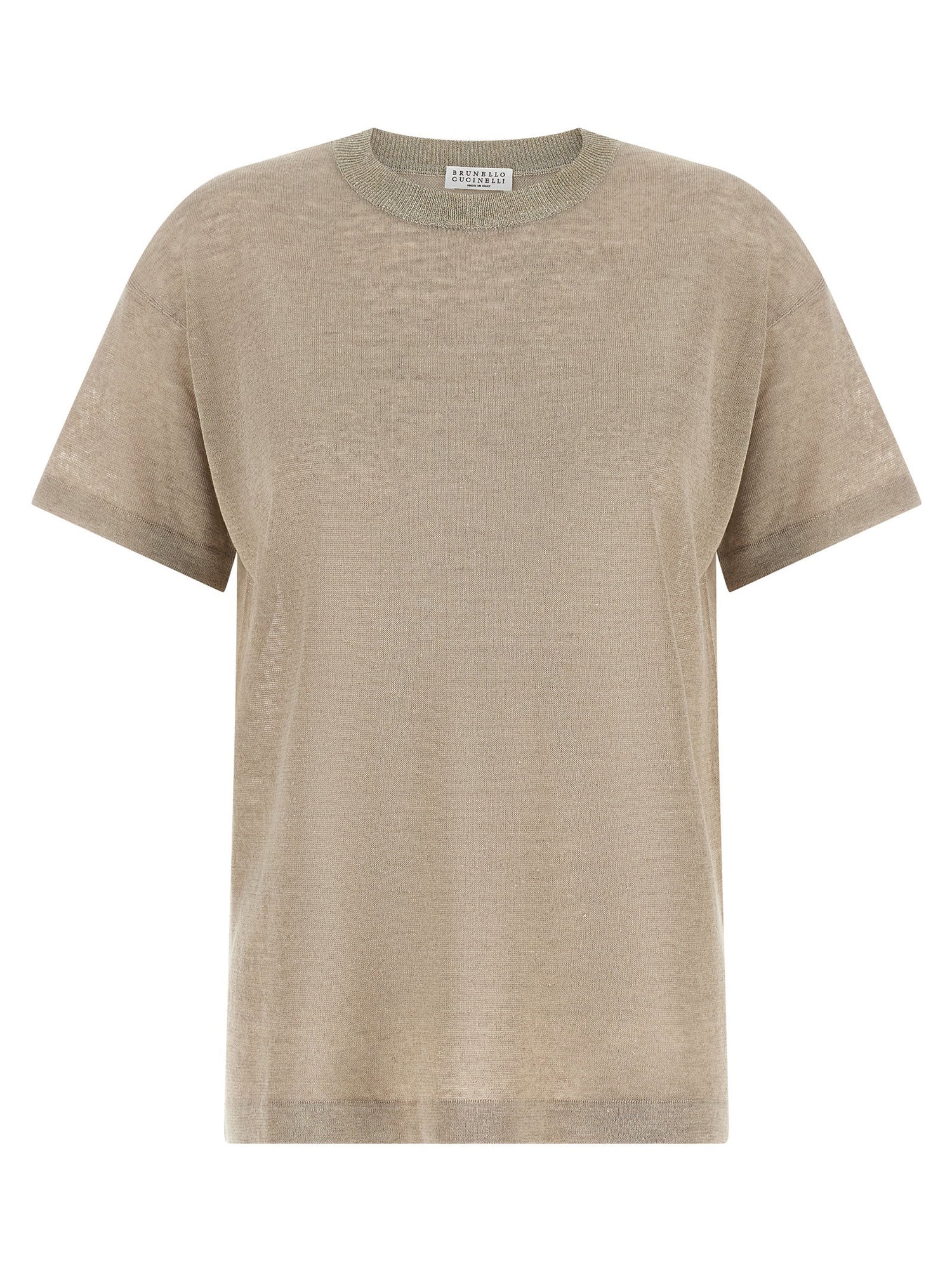 Brunello Cucinelli Dazzling Collar Sweater Beige