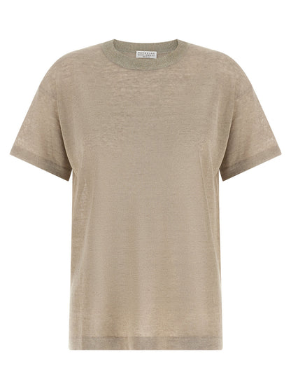 Brunello Cucinelli Dazzling Collar Sweater Beige