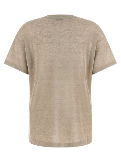 Brunello Cucinelli Dazzling Collar Sweater Beige