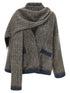 Brunello Cucinelli Cardigan With Scarf Gray