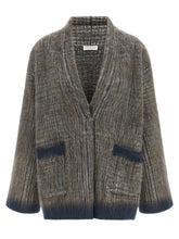 Brunello Cucinelli Cardigan With Scarf Gray