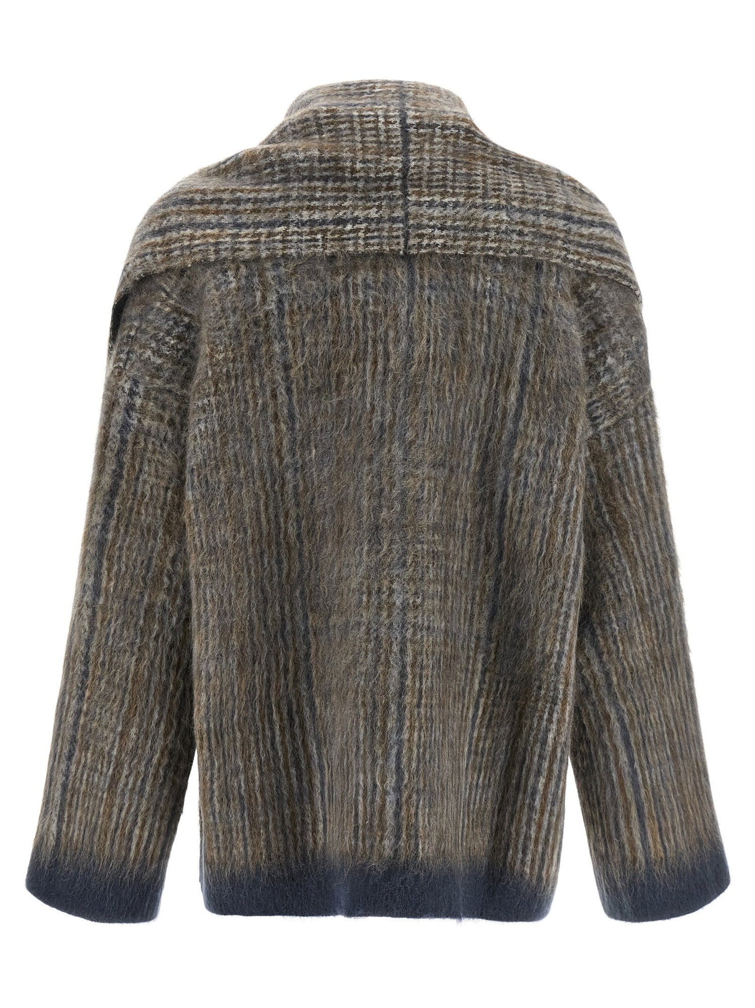 Brunello Cucinelli Cardigan With Scarf Gray