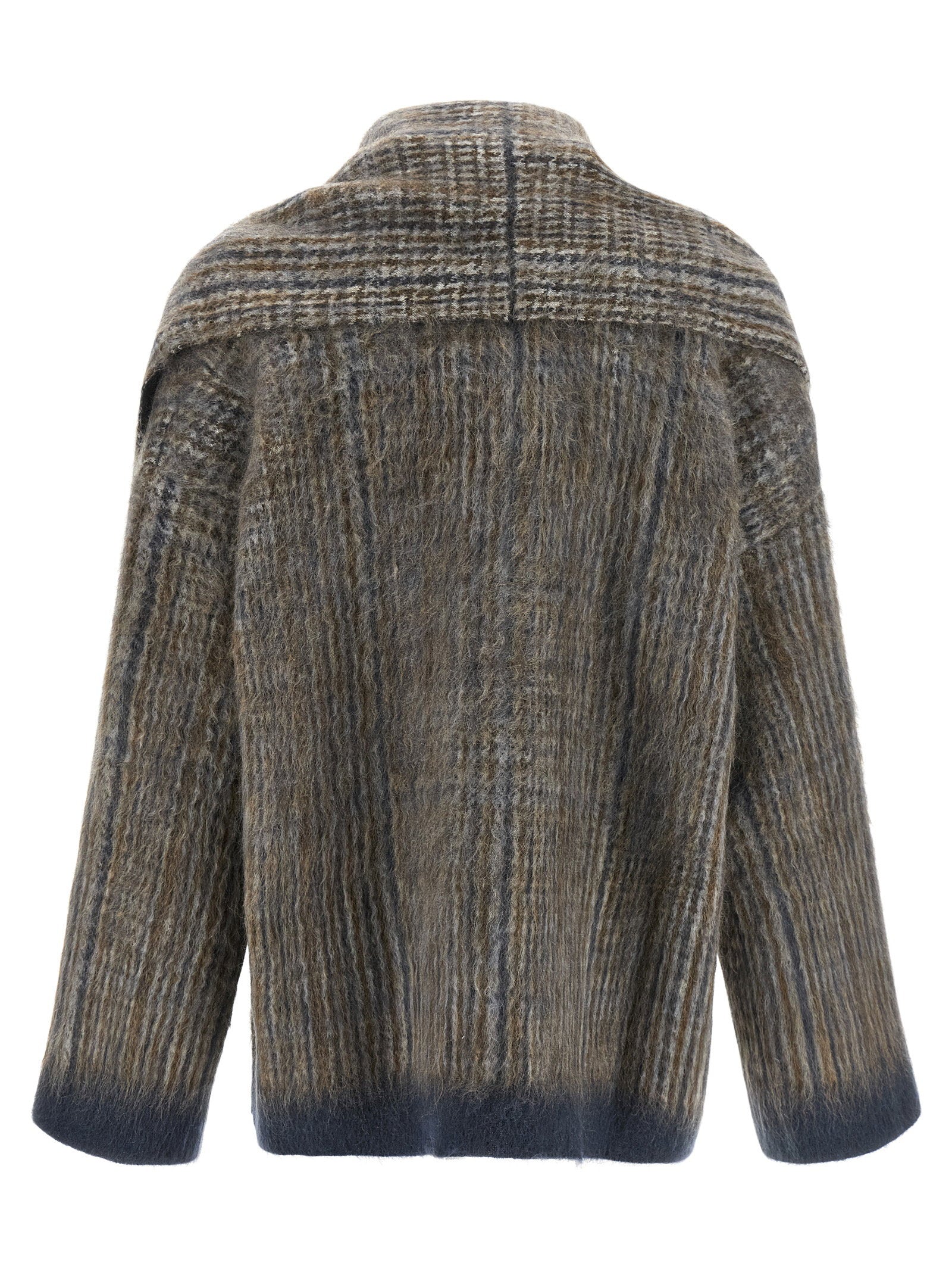 Brunello Cucinelli Cardigan With Scarf Gray