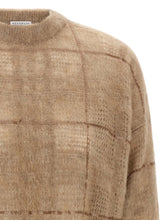 Brunello Cucinelli Sequin Check Sweater Beige