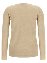 Brunello Cucinelli Scollo A Barchetta In Lurex Sweater Beige