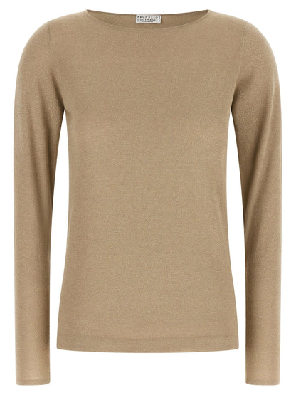 Brunello Cucinelli Sparkling Sweater Beige