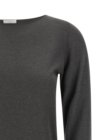 Brunello Cucinelli Sparkling Sweater Gray