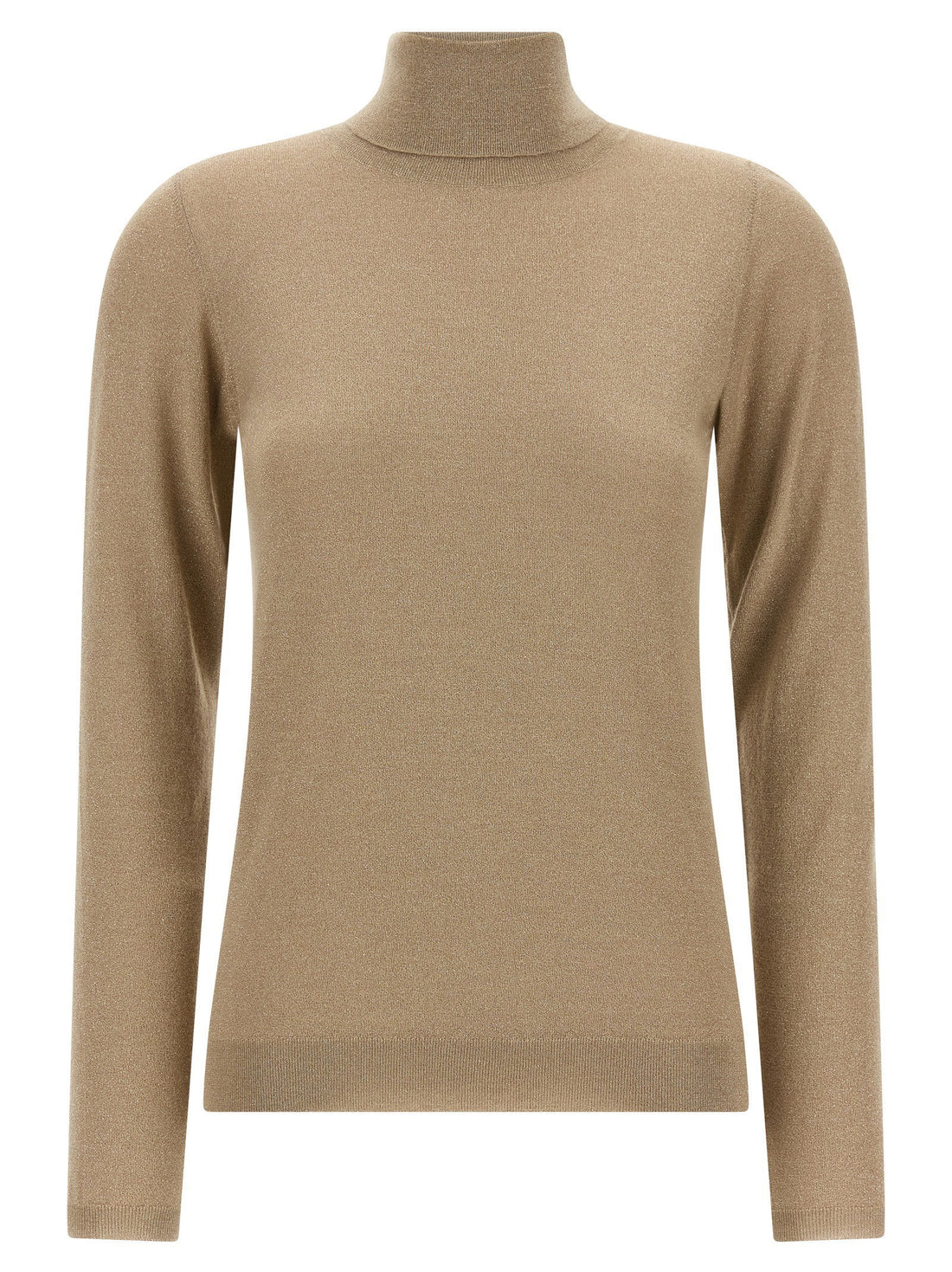 Brunello Cucinelli Sparkling Turtleneck Sweater Beige