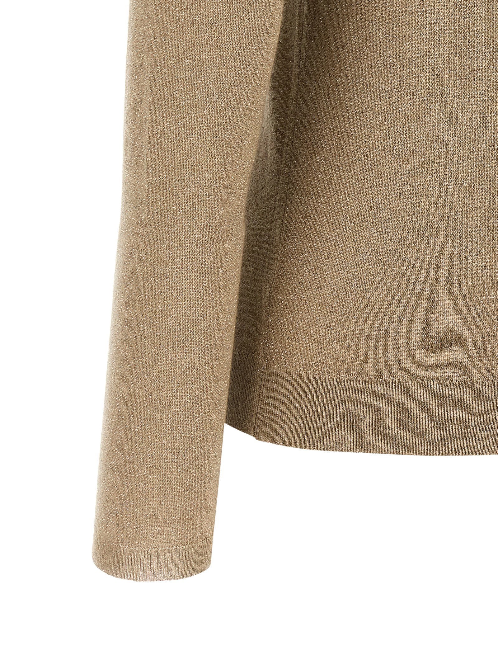 Brunello Cucinelli Sparkling Turtleneck Sweater Beige