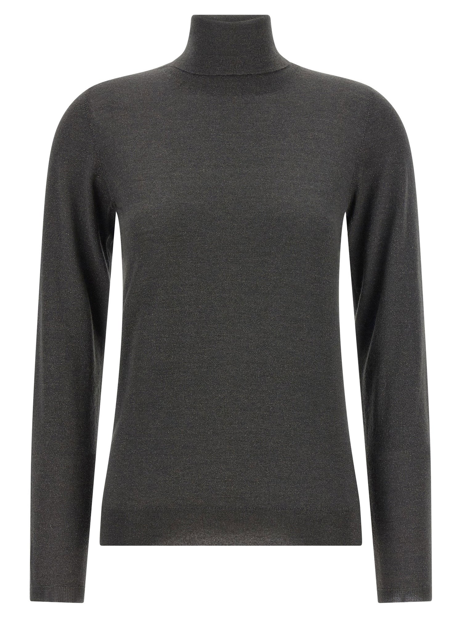 Brunello Cucinelli Sparkling Turtleneck Sweater Gray