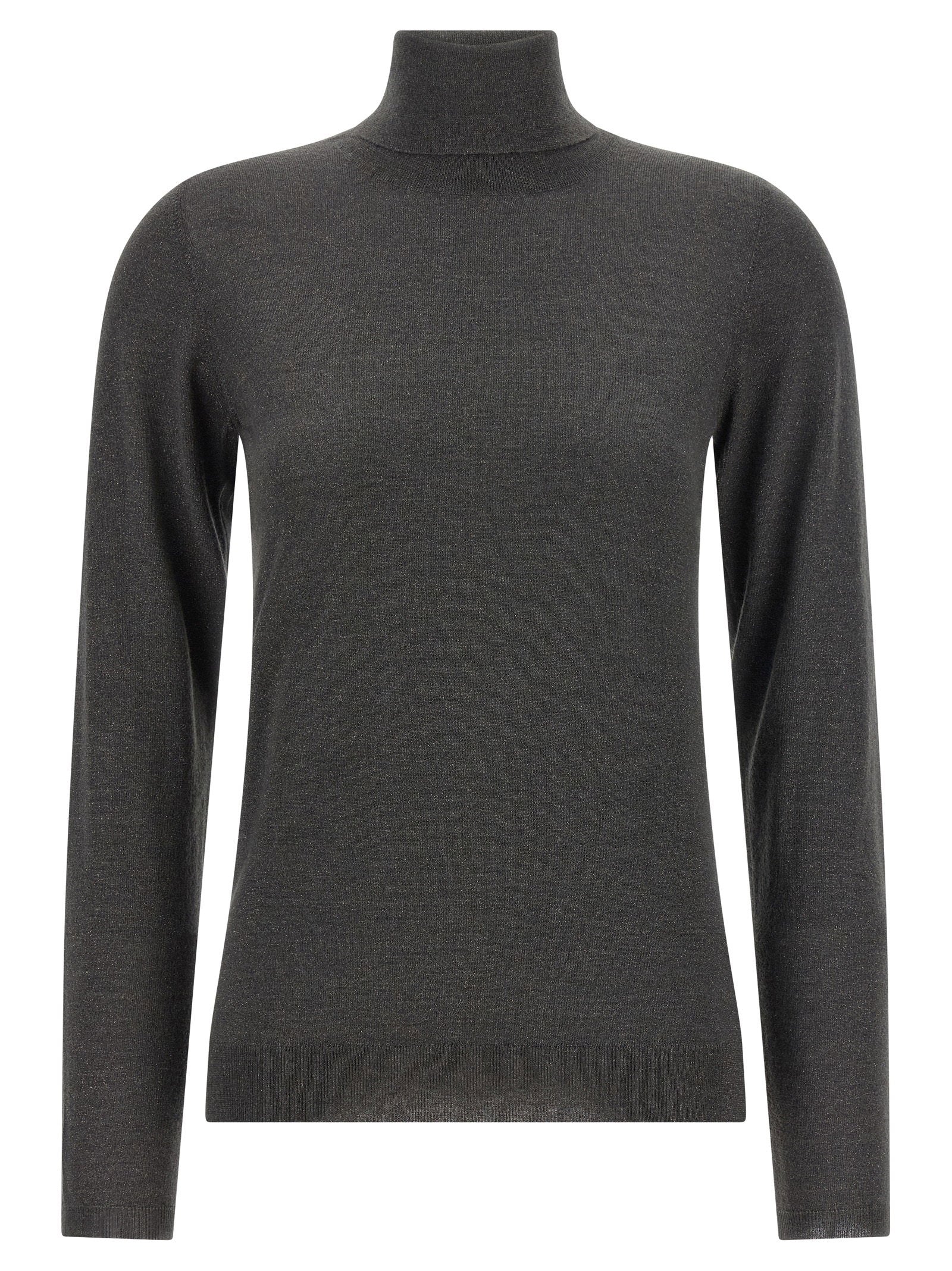 Brunello Cucinelli Sparkling Turtleneck Sweater Gray