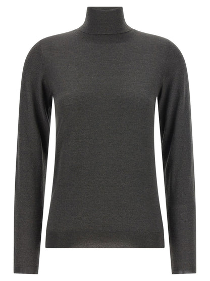 Brunello Cucinelli Sparkling Turtleneck Sweater Gray