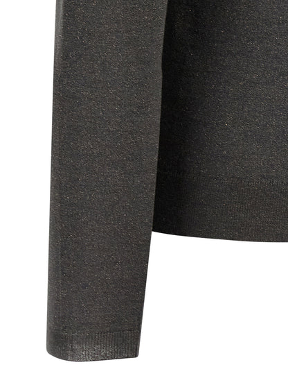Brunello Cucinelli Sparkling Turtleneck Sweater Gray
