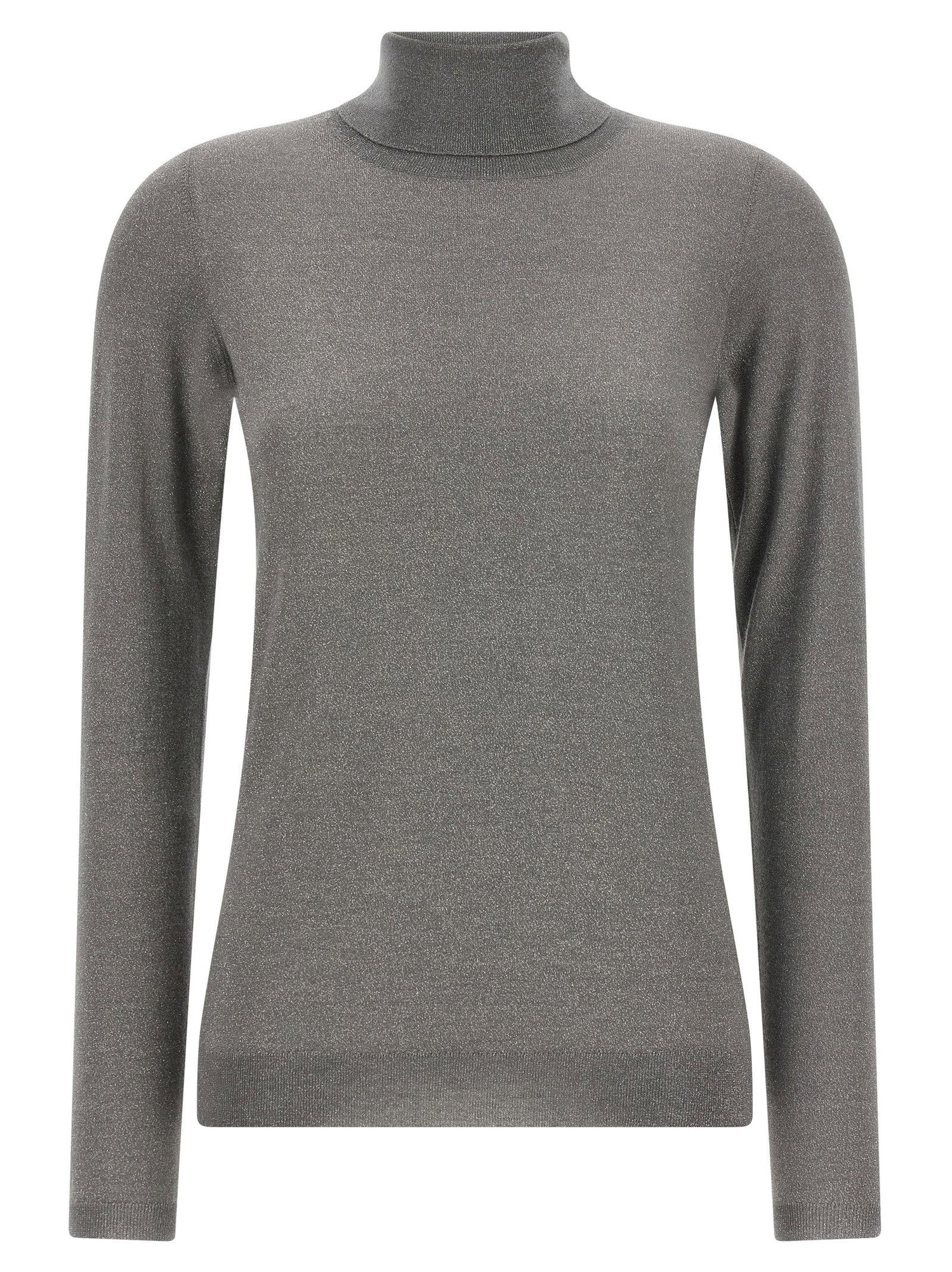 Brunello Cucinelli Sparkling Turtleneck Sweater Gray
