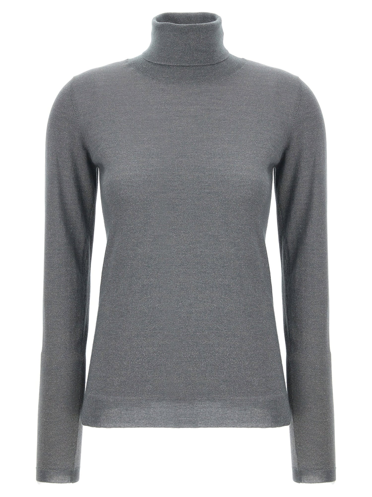 Brunello Cucinelli Sparkling Turtleneck Sweater Gray
