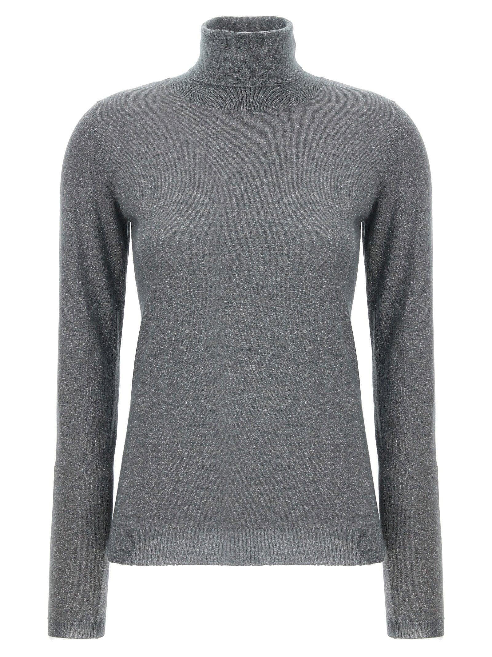Brunello Cucinelli Sparkling Turtleneck Sweater Gray