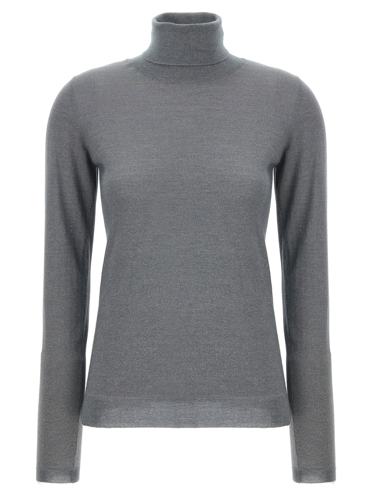 Brunello Cucinelli Sparkling Turtleneck Sweater Gray