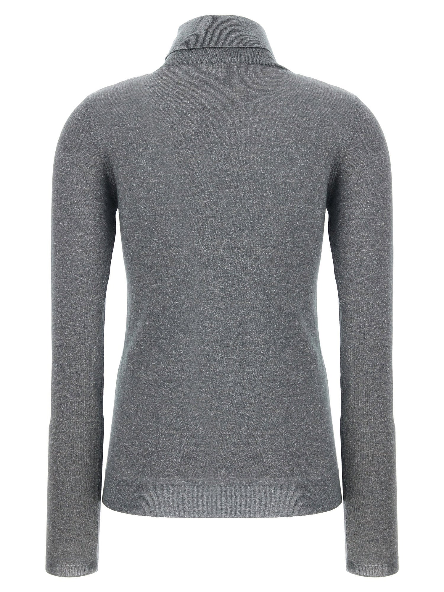 Brunello Cucinelli Sparkling Turtleneck Sweater Gray
