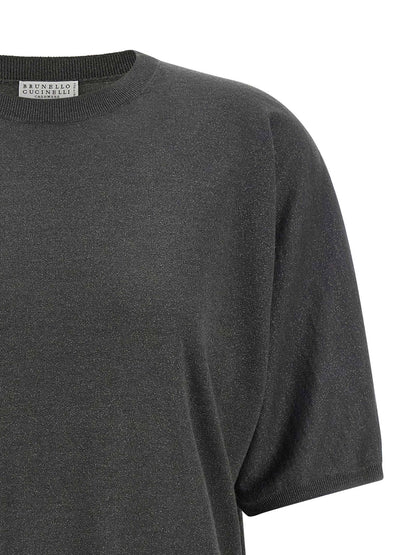 Brunello Cucinelli Sparkling Sweater Gray