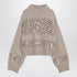 Brunello Cucinelli Brown Cashmere Openwork Jumper with Sequins Brown
