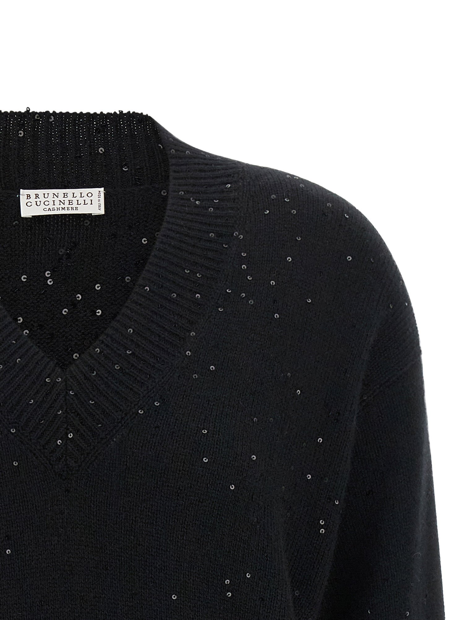 Brunello Cucinelli Diamante Sweater Black
