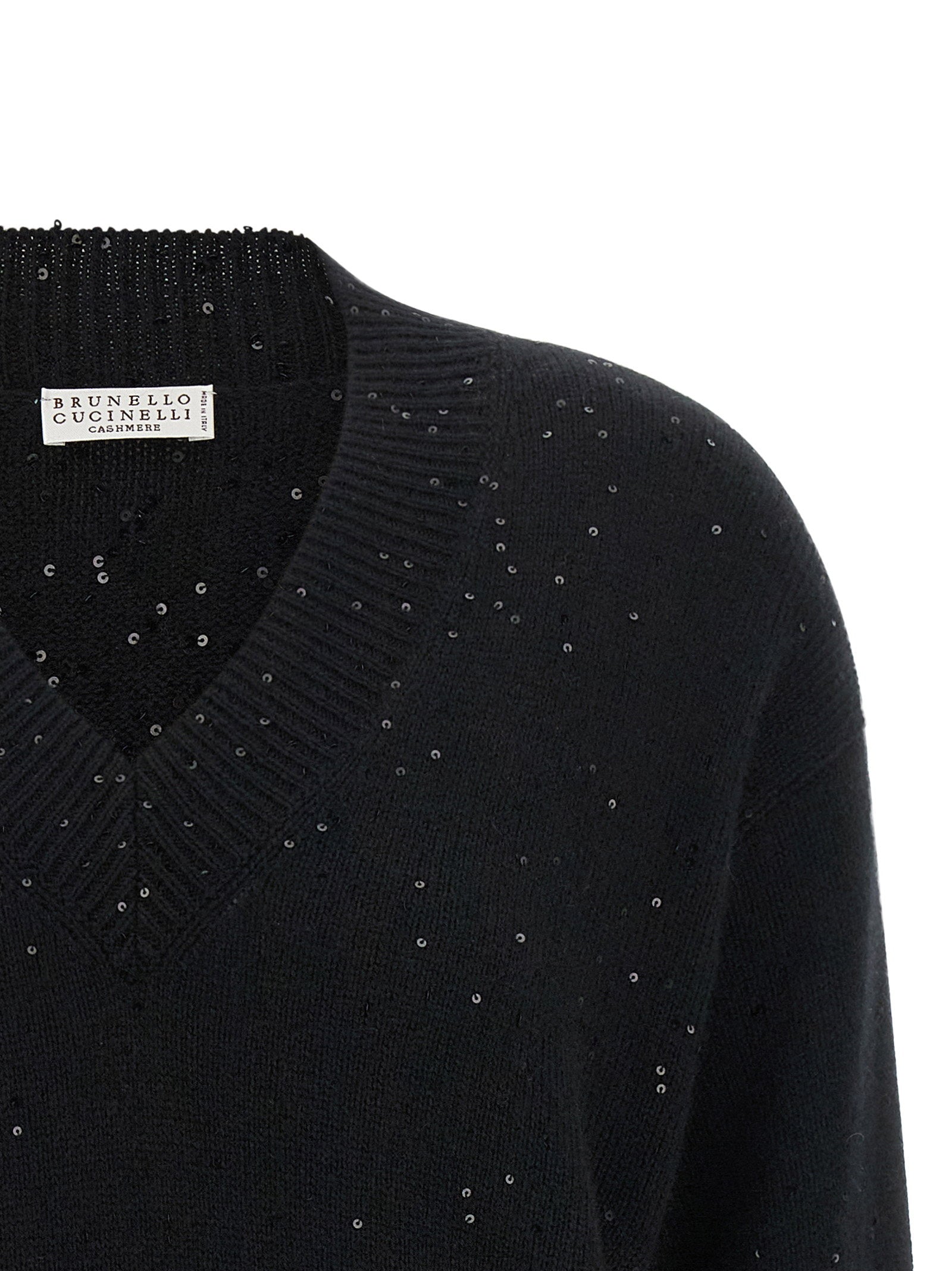 Brunello Cucinelli Diamante Sweater Black