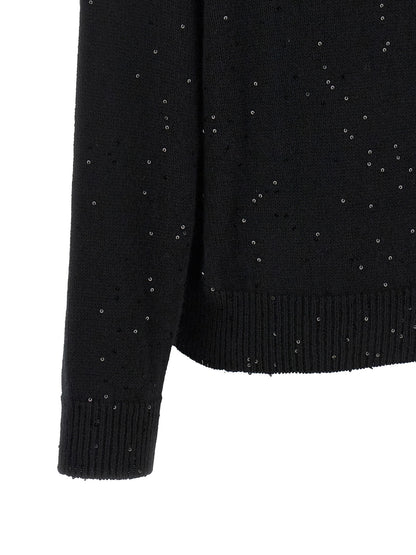 Brunello Cucinelli Diamante Sweater Black