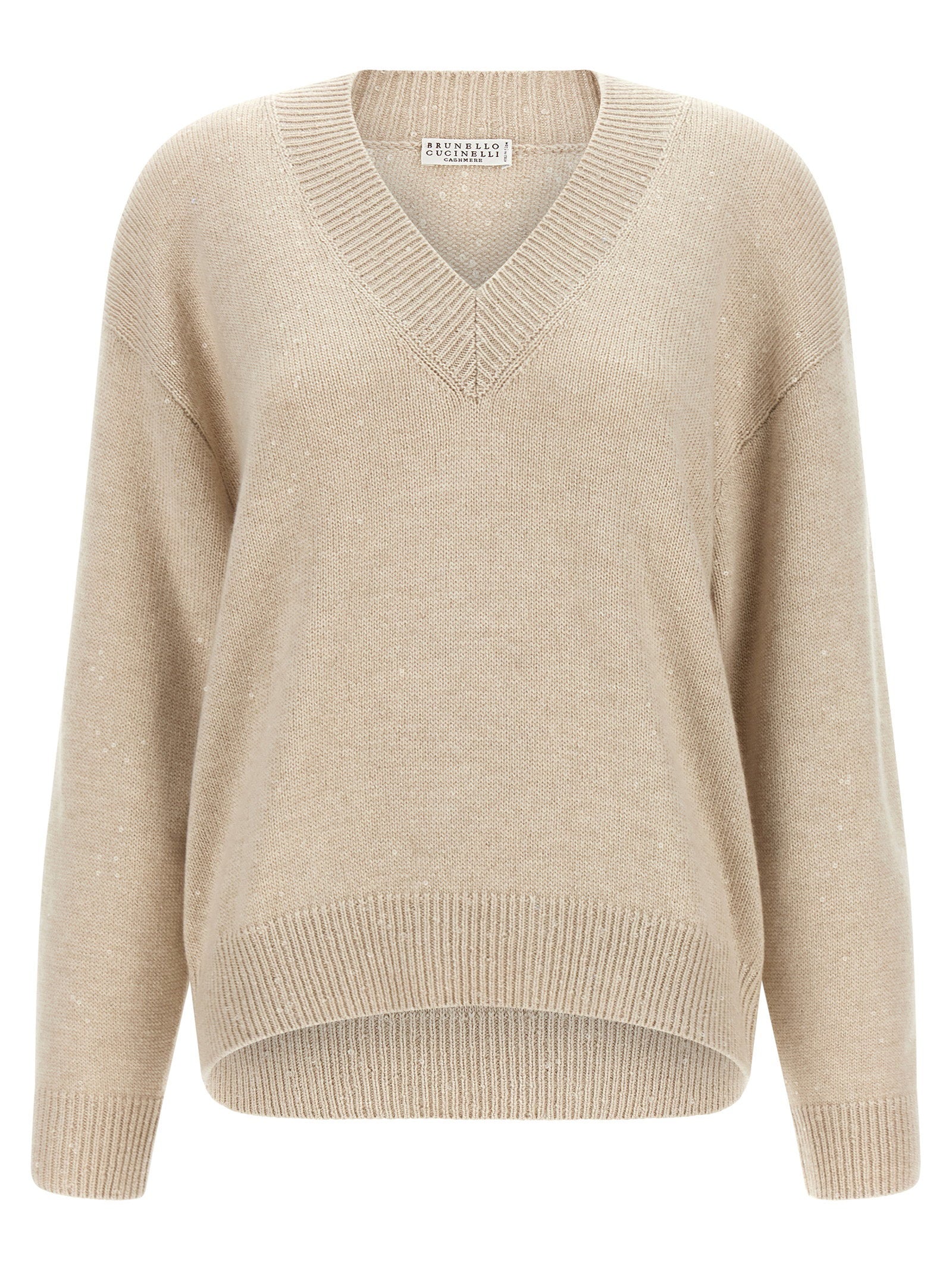 Brunello Cucinelli Diamante Sweater Beige