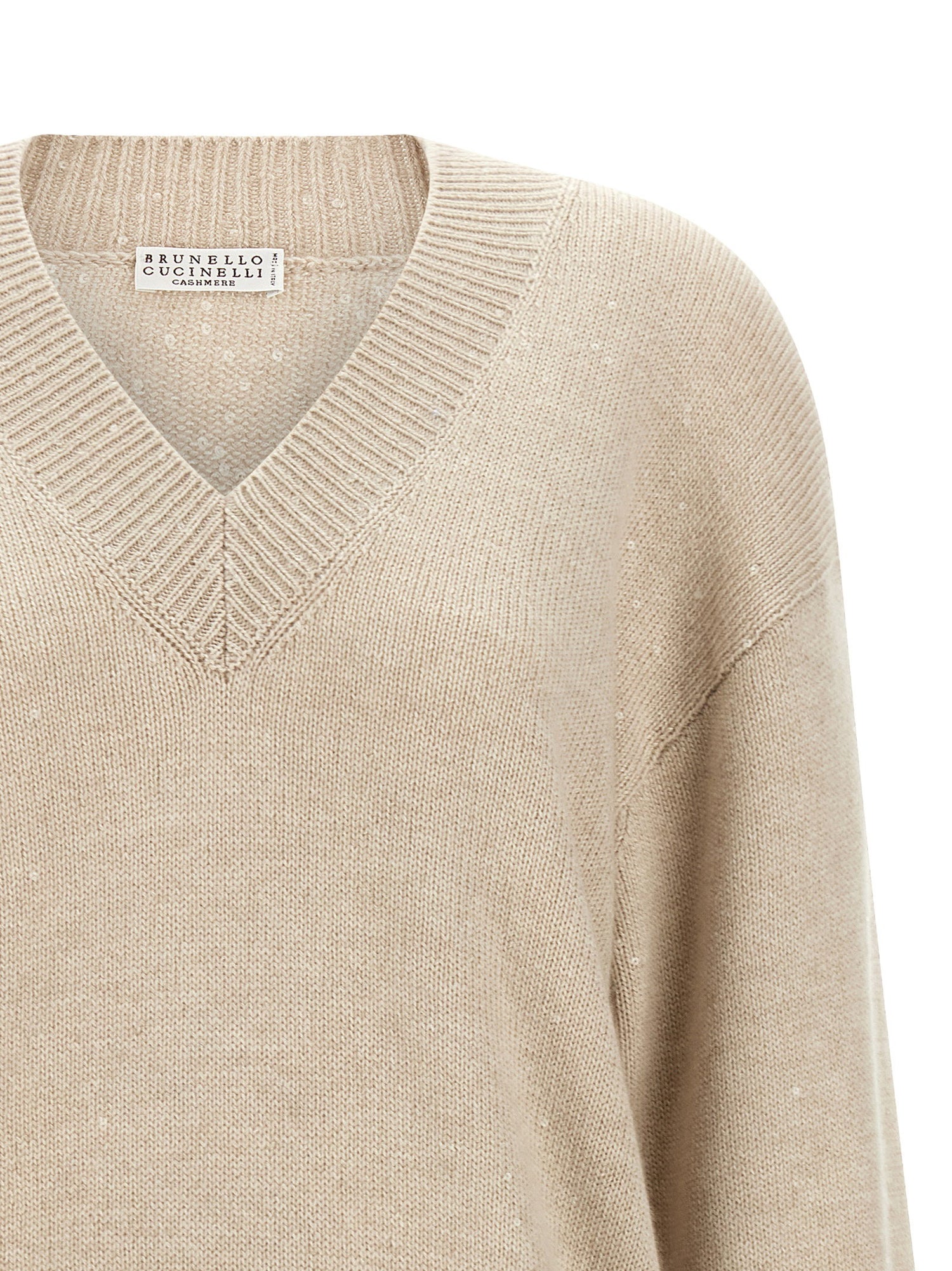 Brunello Cucinelli Diamante Sweater Beige