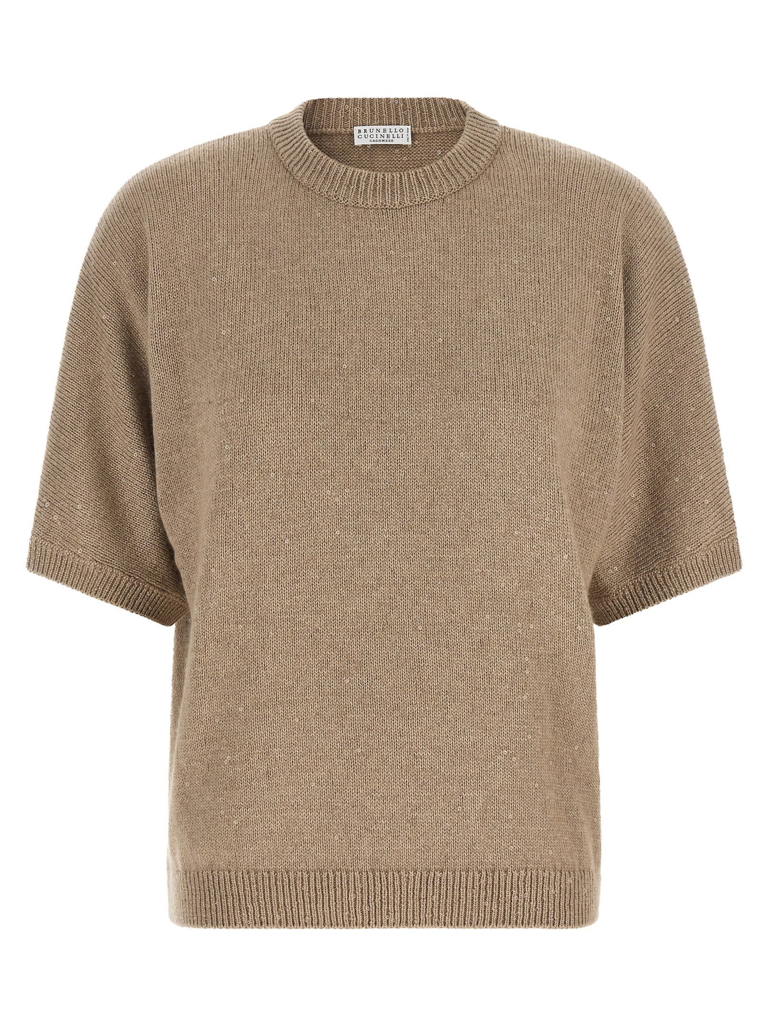 Brunello Cucinelli Diamante Sweater Beige