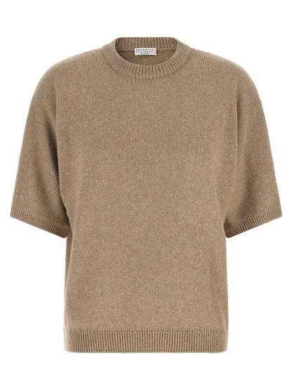 Brunello Cucinelli Diamante Sweater Beige