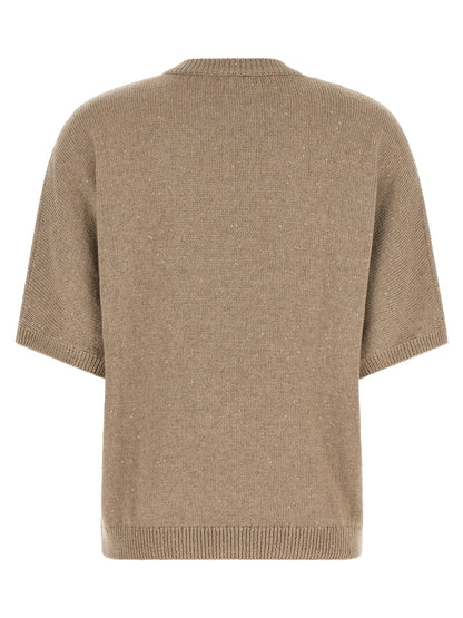 Brunello Cucinelli Diamante Sweater Beige