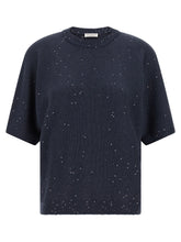 Brunello Cucinelli Diamante Sweater Blue