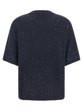 Brunello Cucinelli Diamante Sweater Blue