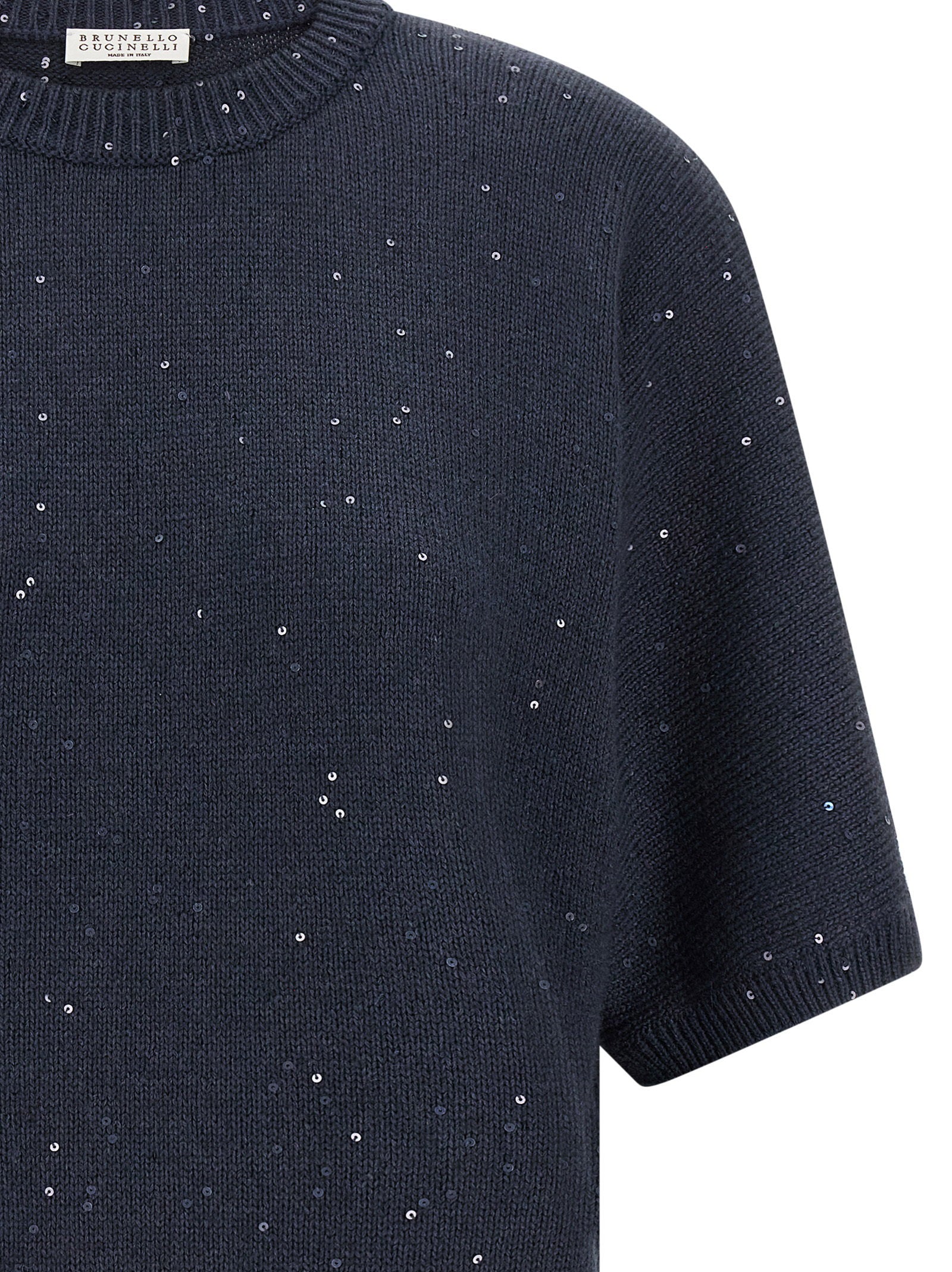 Brunello Cucinelli Diamante Sweater Blue