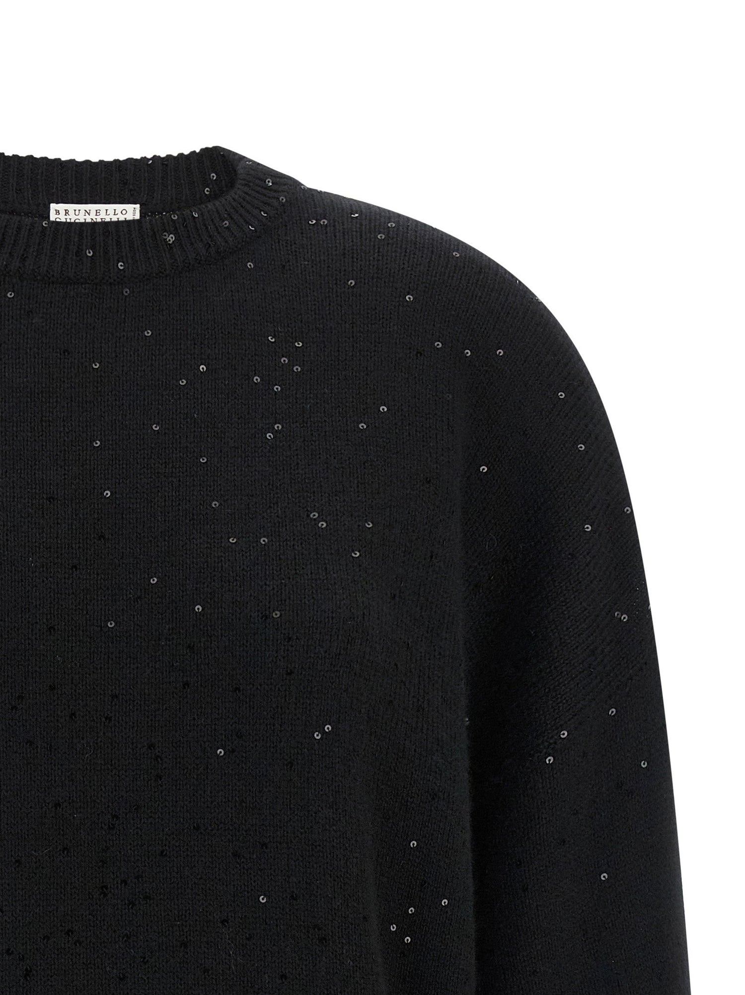 Brunello Cucinelli Diamante Sweater Black  