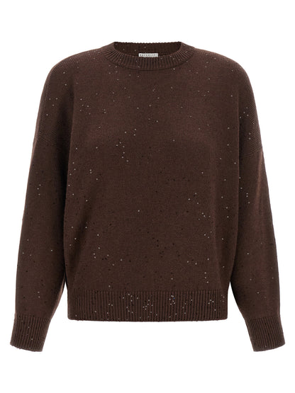 Brunello Cucinelli Diamante Sweater Brown