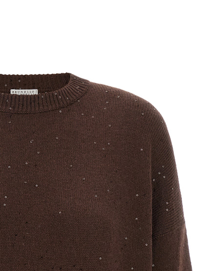 Brunello Cucinelli Diamante Sweater Brown