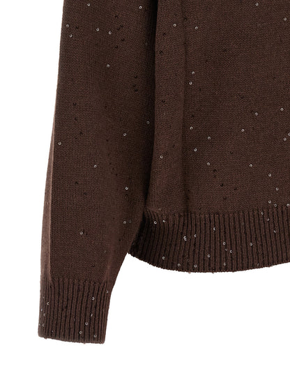Brunello Cucinelli Diamante Sweater Brown