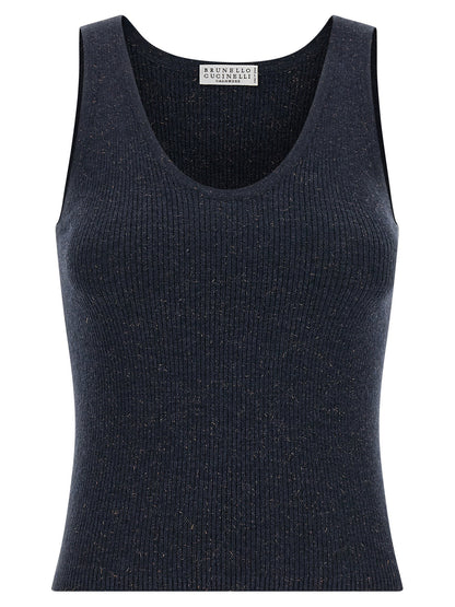 Brunello Cucinelli Sparkling Tank Top Blue